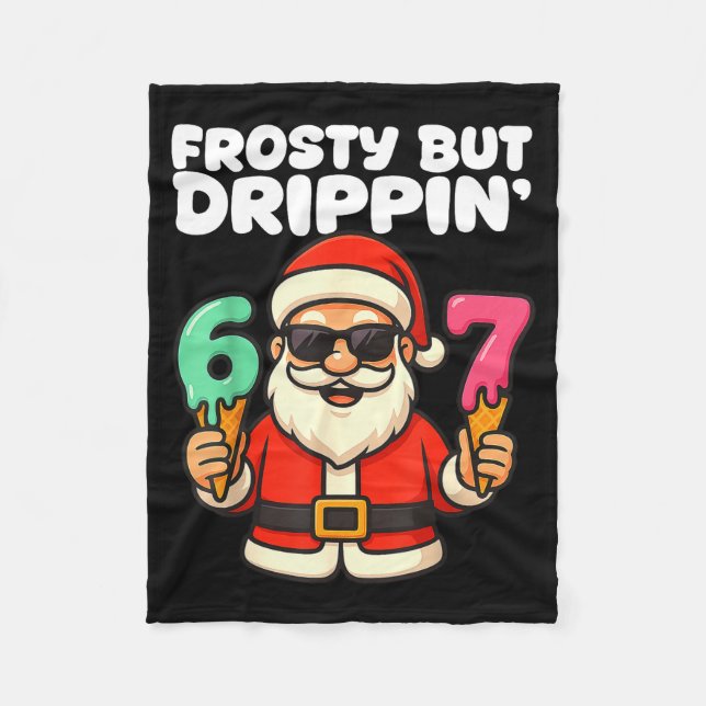 Couverture Polaire Six Seven Santa Santa Sungles Ice Cream Christmas  (Devant)