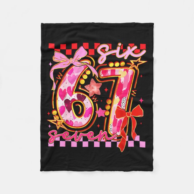 Couverture Polaire Six Seven Valentine Day Funny Nk 67 Cute Bow Girls (Devant)