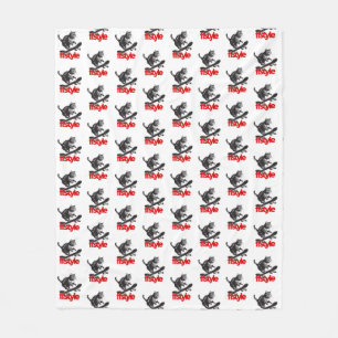 Couverture Polaire Skateboard Cat FFStyle Blanc
