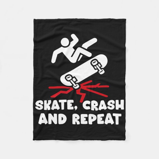 Couverture Polaire Skateboard Crash Accident Survivor Get Well Skateb (Devant)
