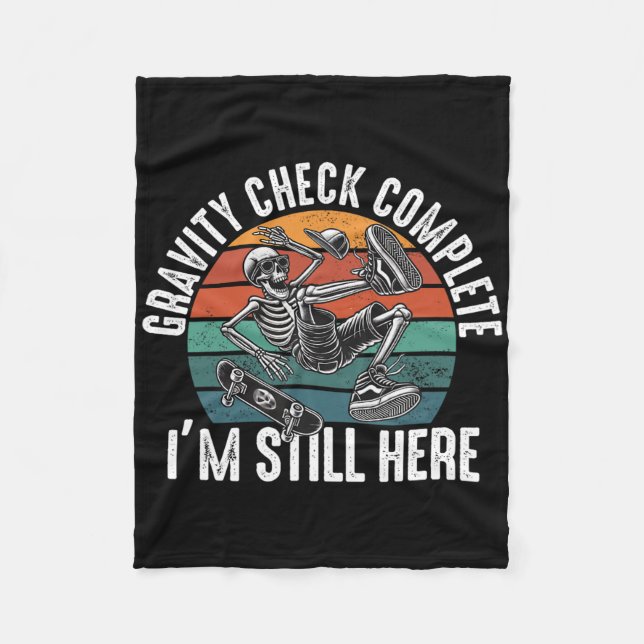 Couverture Polaire Skateboard Crash Accident Survivor Get Well Skateb (Devant)