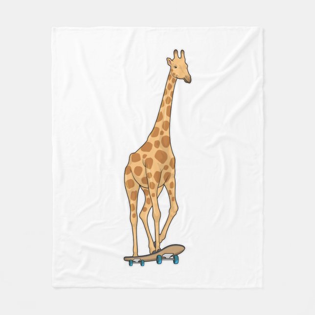 Couverture Polaire Skateboard girafe (Devant)