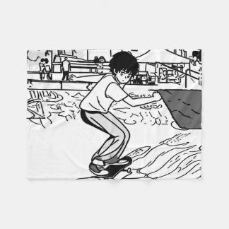 Couverture Polaire Skateboard Moves - Young Skateboarder