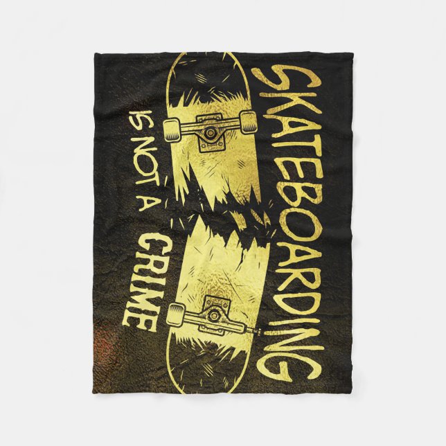 Couverture Polaire Skateboard Skateboard N'Est Pas Un Crime (Devant)