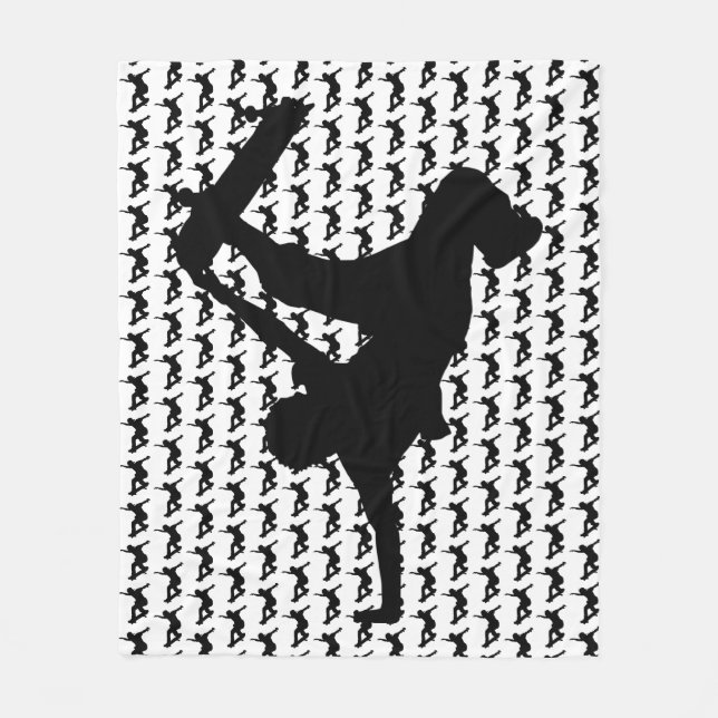 Couverture Polaire Skateboard Skateboard Skateboard Silhouette (Devant)