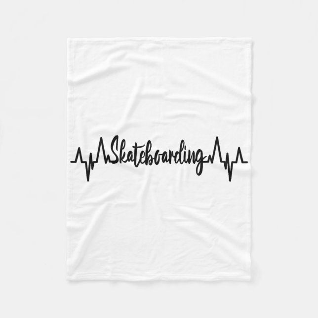 Couverture Polaire Skateboarding Ecg Heartline Skater Action Sport  (Devant)