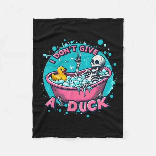 Couverture Polaire Skeleton Bath Humour Caoutchouc Canard Funny Hallo (Devant)
