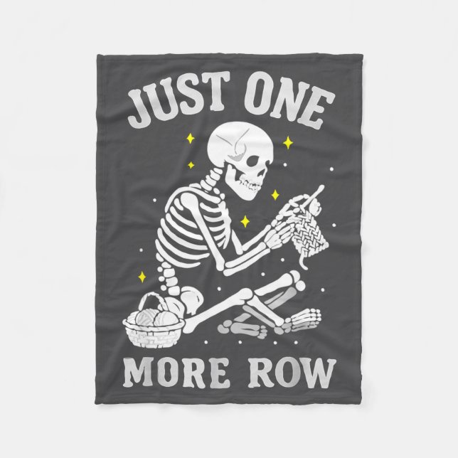 Couverture Polaire Skeleton Crochet Crafter Tee Just One More Row  (Devant)
