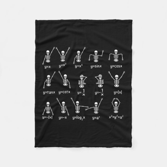 Couverture Polaire Skeleton Danse Chiffres Équation Math Enseignant H (Devant)