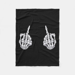 Couverture Polaire Skeleton Halloween Bones Halloween Doigt Moyen
