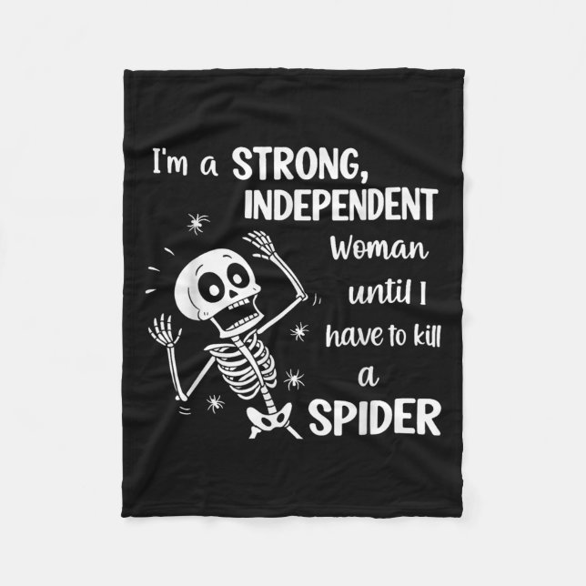 Couverture Polaire Skeleton Je suis une femme forte et indépendante j (Devant)