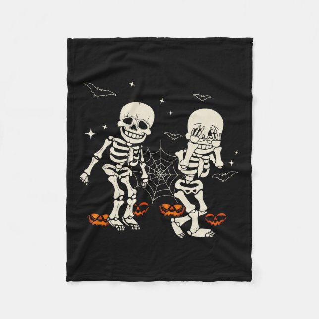 Couverture Polaire Skeleton Kids Griddy-dance Halloween Trick Ou Trea (Devant)