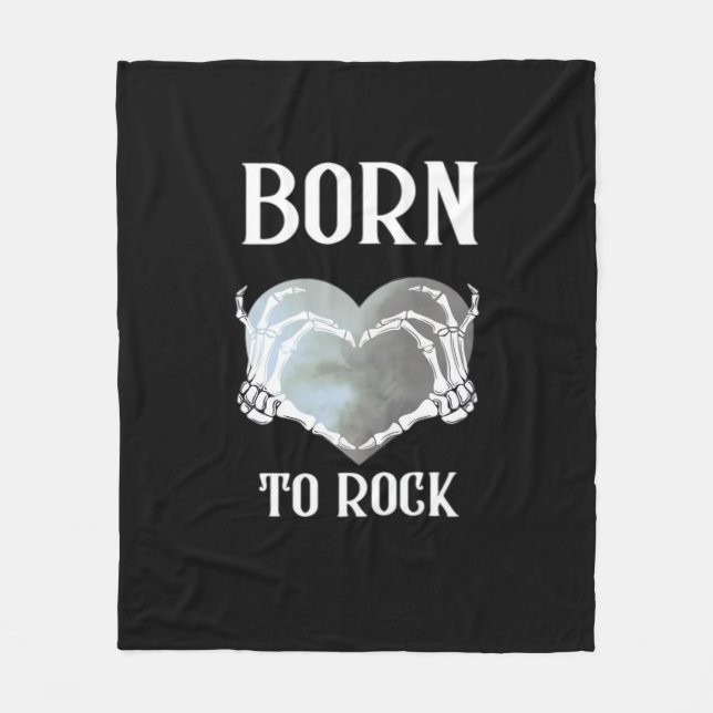 Couverture Polaire Skeleton Mains Grey Heart Graphic Pour Classique (Devant)