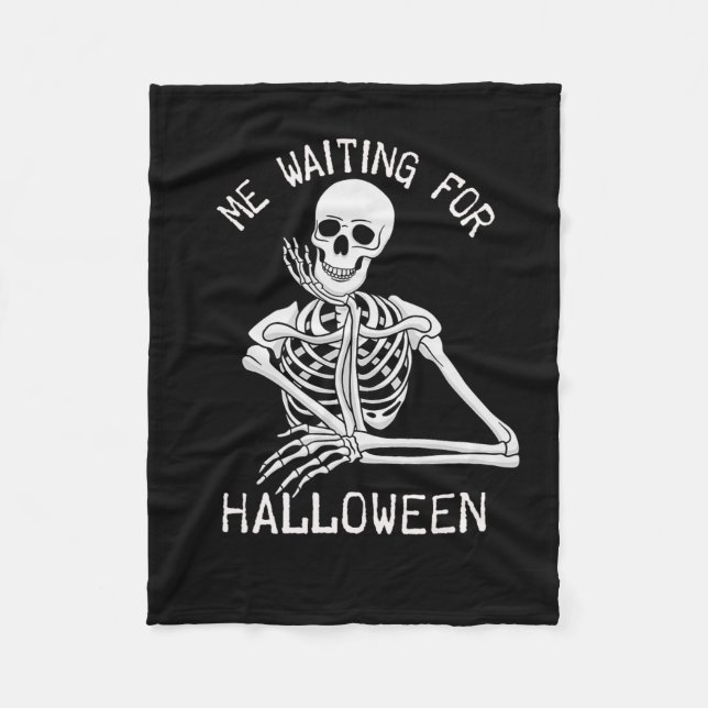 Couverture Polaire Skeleton Me En Attendant Halloween (Devant)