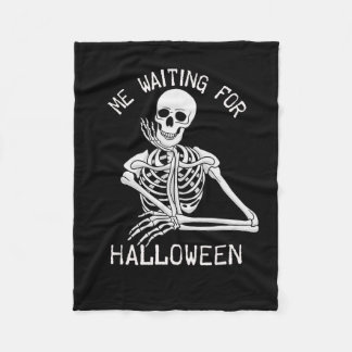 Couverture Polaire Skeleton Me En Attendant Halloween