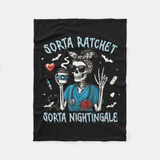 Couverture Polaire Skeleton Nurse Sorta Ratchet Sorta Nightingale Hal