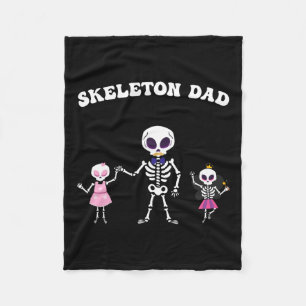 Couverture Polaire Skeleton Papa Costume Halloween Drôle Crâne