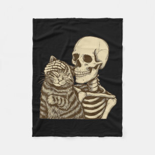 Couverture Polaire Skeleton Pet Chat Cute Halloween Hommes garçons