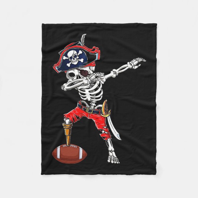 Couverture Polaire Skeleton Pirate &amp ; coût d'Halloween du ballon  (Devant)