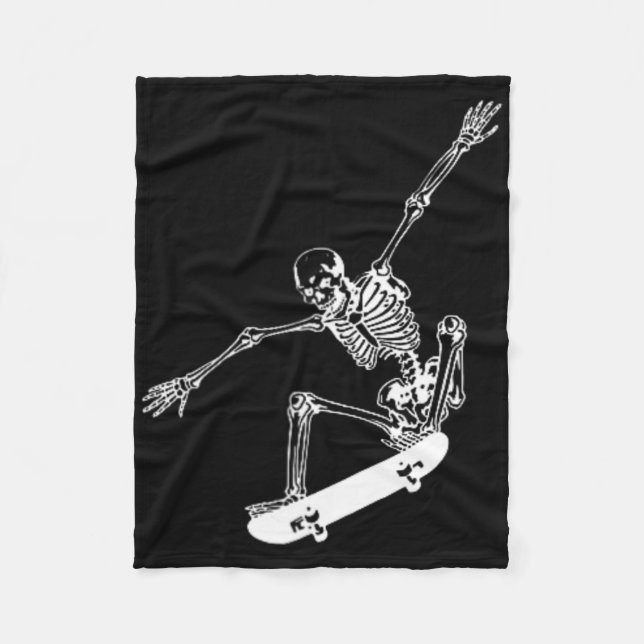 Couverture Polaire Skeleton Skateboard Skateboard Halloween Skateboar (Devant)