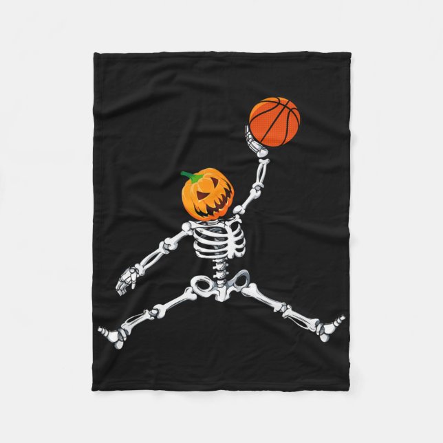 Couverture Polaire Skeleton Sketset Halloween Citrouille Slam Dunk (Devant)
