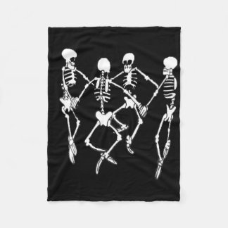 Couverture Polaire Skeletons de danse mème éffrayant 1