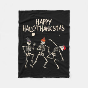 Couverture Polaire Sketon Noël Halloween Thanksgiving Amusant