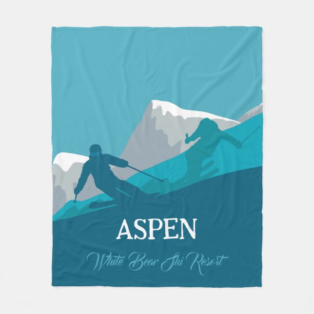 Couverture Polaire Ski alpin personnalisé (Devant)