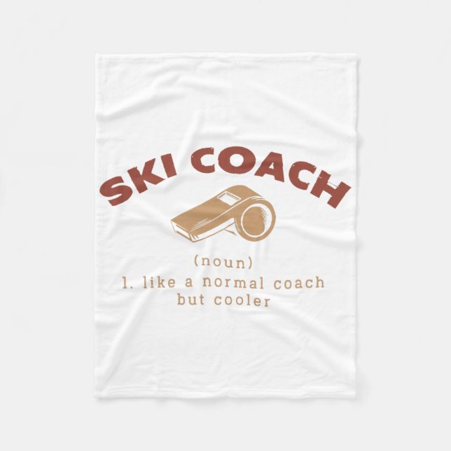 Couverture Polaire Ski Coach Définition Funny Ski Instructor Humour (Devant)