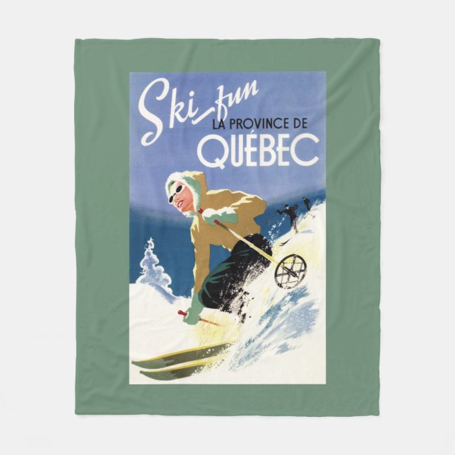 Couverture Polaire Ski de femme - affiche anglaise et française (Devant)