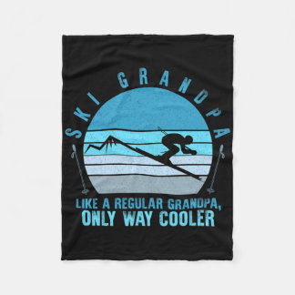 Couverture Polaire Ski Grand-père Skier Mountain Ski Grand-père Sno