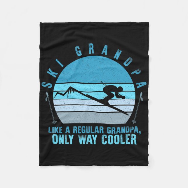 Couverture Polaire Ski Grand-père Skier Mountain Ski Grand-père Sno (Devant)