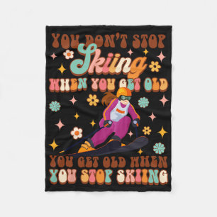 Couverture Polaire Ski Les Sports D'Hiver De L'Amour Vous Devez Vieil