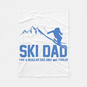 Couverture Polaire Ski Papa Funny Skiier Snowy Adventure Ski Amateurs