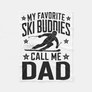 Couverture Polaire Ski Papa Humour Design Ski Funny Skier