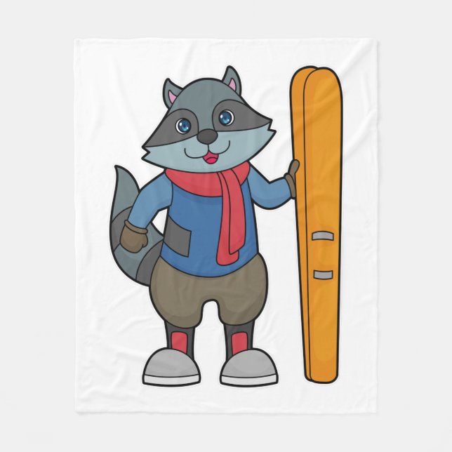 Couverture Polaire Ski Racoon (Devant)