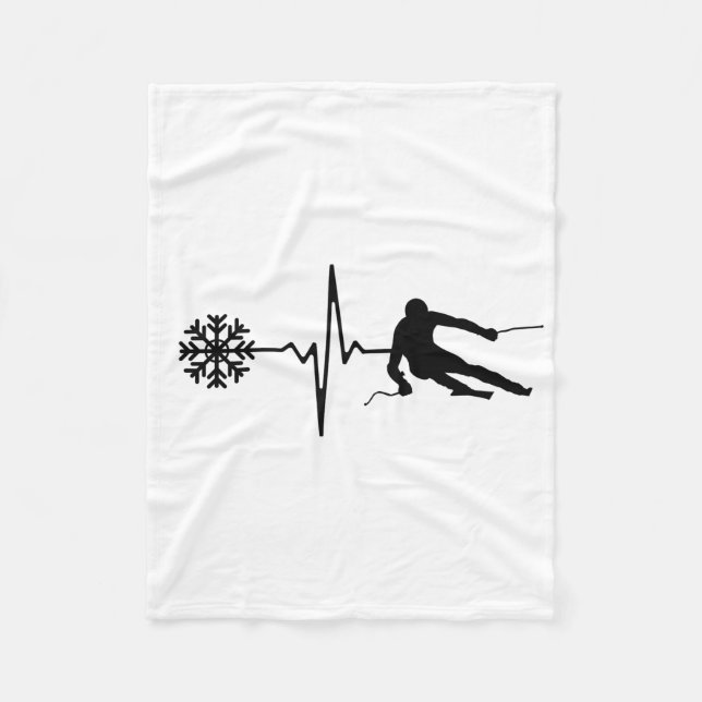Couverture Polaire Ski - Ski Heartbeat (Devant)