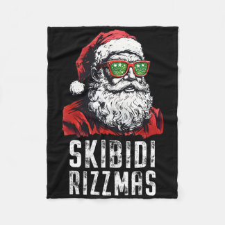 Couverture Polaire Skibidi Rizzmas Noël Rizz Père Noël Charisme