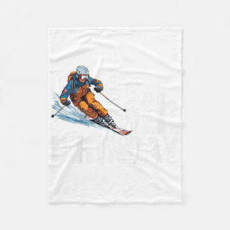 Couverture Polaire Skieur 9e anniversaire Ski Boy Girl 9e anniversair