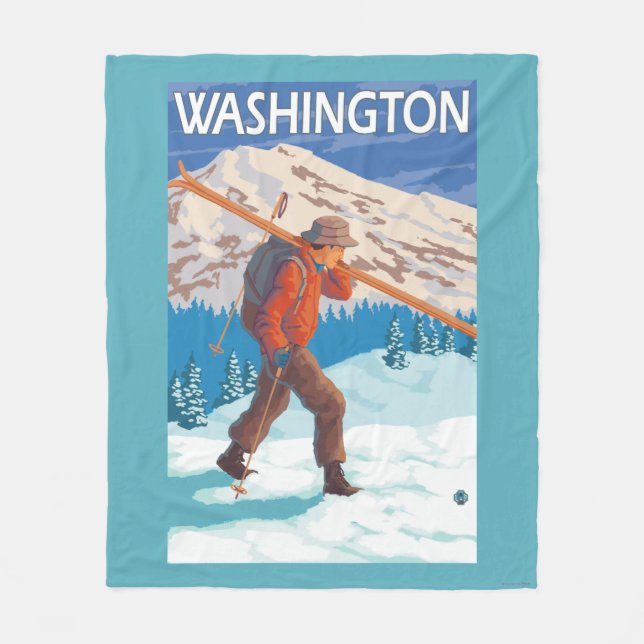 Couverture Polaire Skis de transport de neige de skieur - Washington (Devant)