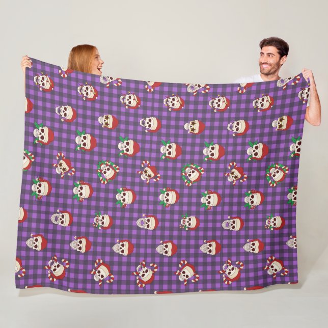 Couverture Polaire Skully Claus Plaid (En situation)