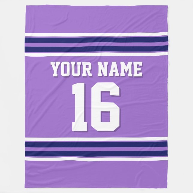 Couverture Polaire Sky Blue Navy White Team Jersey Sports Jersey (Devant)