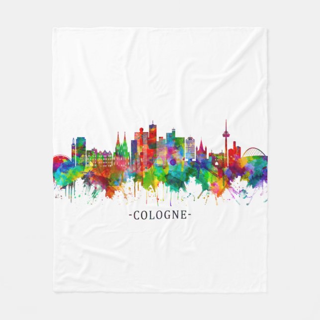 Couverture Polaire Skyline Allemagne de Cologne (Devant)
