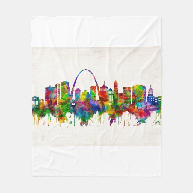 Couverture Polaire Skyline de St. Louis Missouri (Devant)