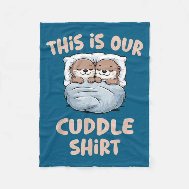 Couverture Polaire Sleeng Otter Couple This Is Our Cuddle  (Devant)