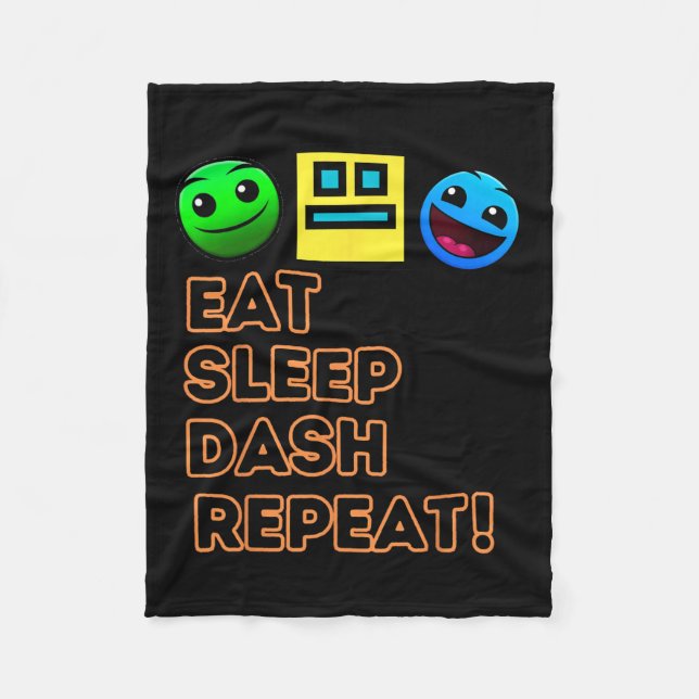 Couverture Polaire Sleep Dash Répéter le jeu vidéo Géométrie Gamer vi (Devant)