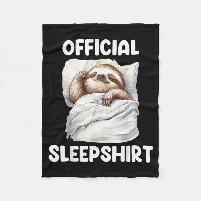 Couverture Polaire Sleepshirt Cute Sleeng Sloth Animal Lovers Pajama  (Devant)