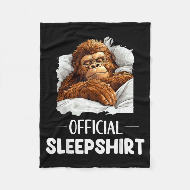 Couverture Polaire Sleepshirt Sleeng Bigfoot Sasquatch Lovers Pajama  (Devant)