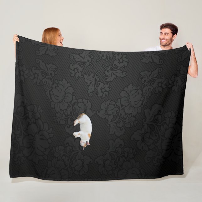 Couverture Polaire Sleepy Kitty (En situation)