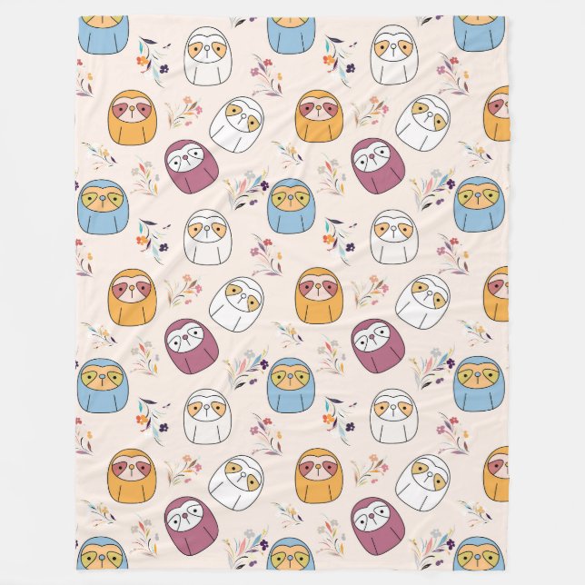 Couverture Polaire Sleepy Sloth (Devant)